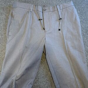 Daniel Hechter XTech Mens L (33-37) Gray Stretch Casual‎ Front Seam Pants